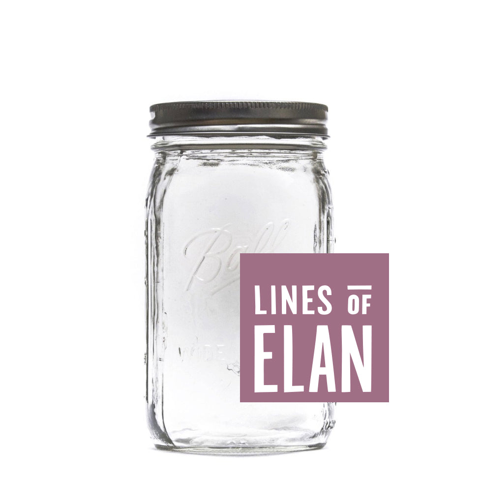 lines of elan baby wash refill in mason jar